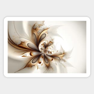 Abstract Floral Neutral Botanical Print Sticker